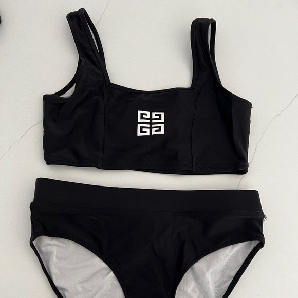 Givenchy Other - GIVENCHY Girls Black Logo High Waisted Bikini Bathing Suit